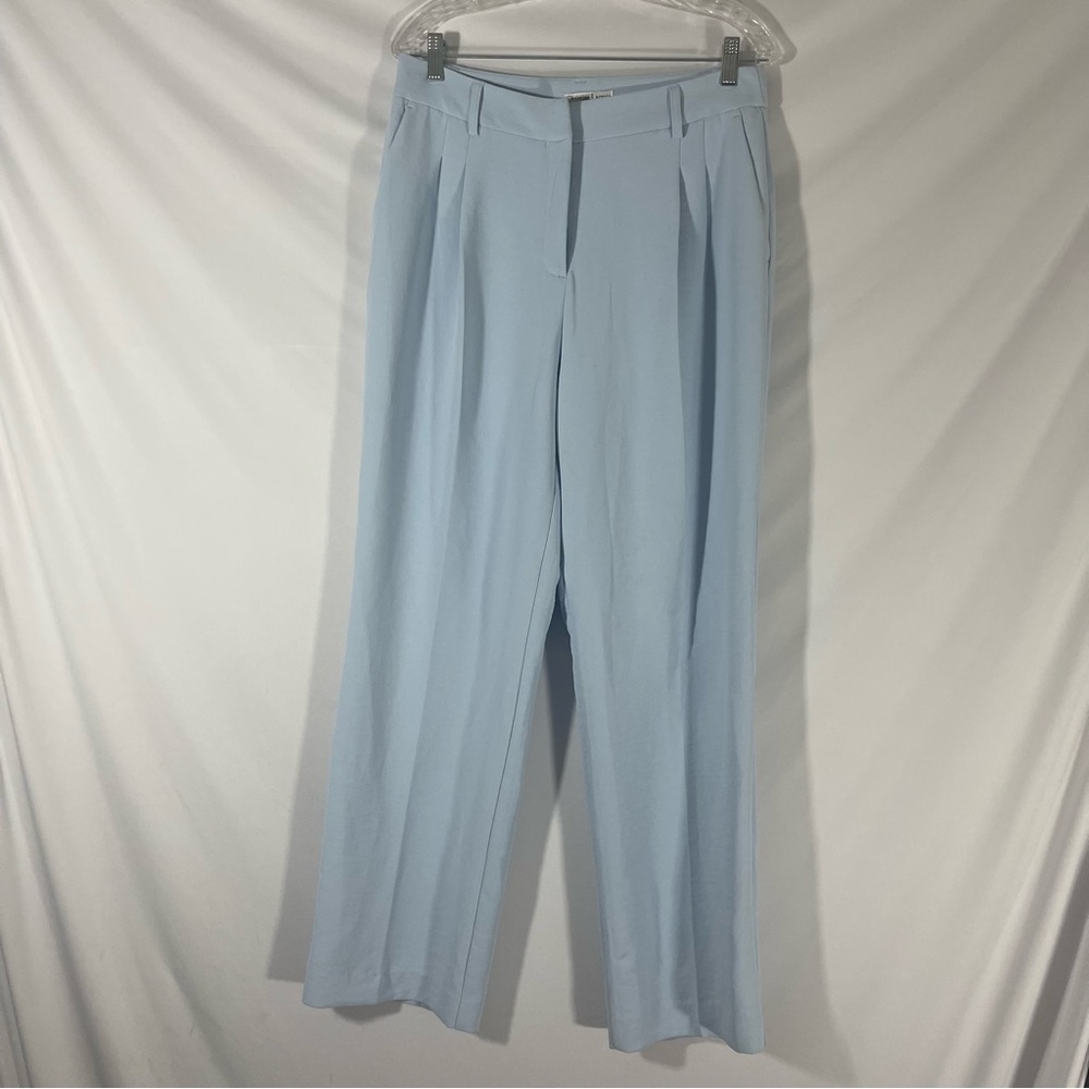 Christian Lacroix Blue Dress Pants High-Waisted Wide-Leg